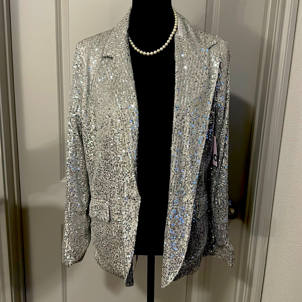 Women’s Silver Sequin Blazer